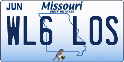 MO license plate WL6L0S