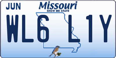 MO license plate WL6L1Y