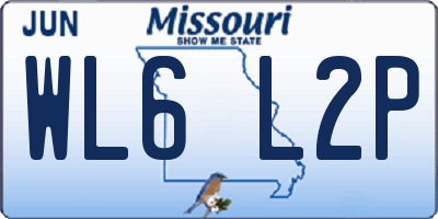 MO license plate WL6L2P
