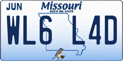 MO license plate WL6L4D