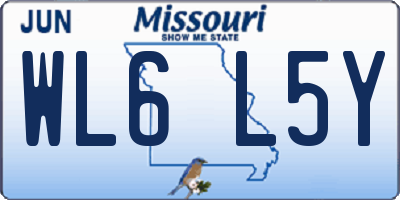 MO license plate WL6L5Y