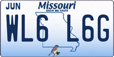 MO license plate WL6L6G