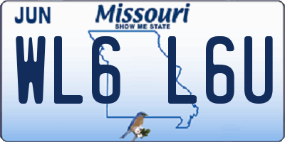 MO license plate WL6L6U