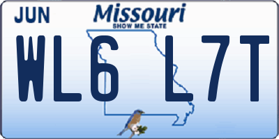 MO license plate WL6L7T