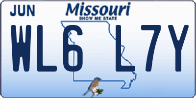 MO license plate WL6L7Y