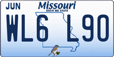 MO license plate WL6L9O