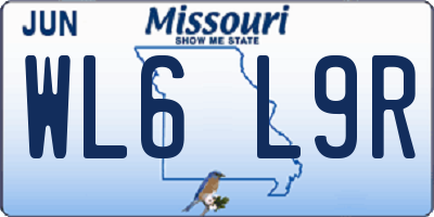 MO license plate WL6L9R