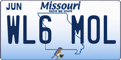 MO license plate WL6M0L