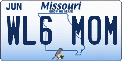 MO license plate WL6M0M