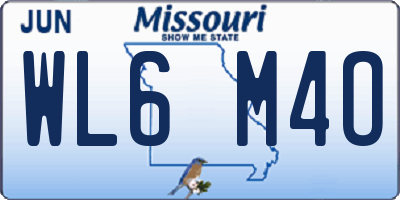 MO license plate WL6M4O
