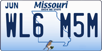 MO license plate WL6M5M