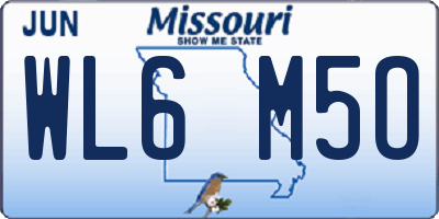 MO license plate WL6M5O