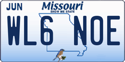 MO license plate WL6N0E