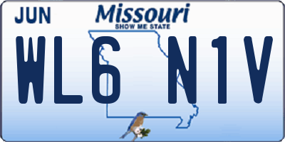 MO license plate WL6N1V