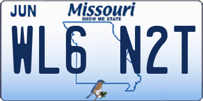MO license plate WL6N2T