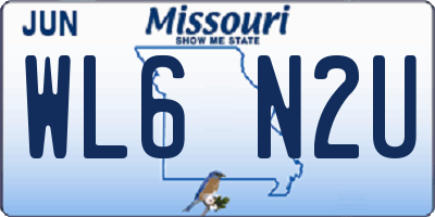 MO license plate WL6N2U