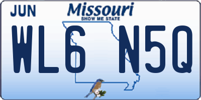MO license plate WL6N5Q