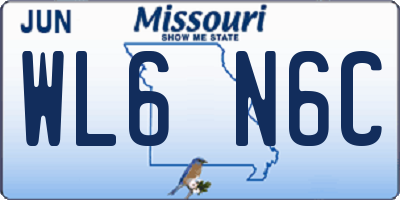 MO license plate WL6N6C