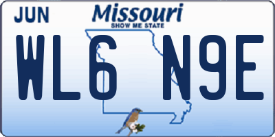 MO license plate WL6N9E