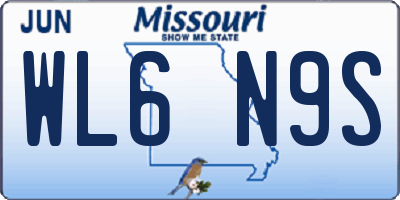MO license plate WL6N9S