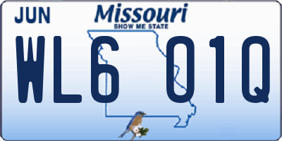 MO license plate WL6O1Q