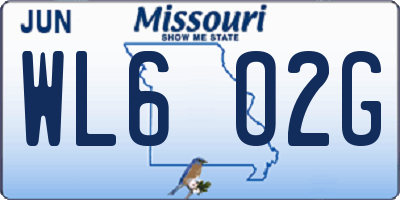 MO license plate WL6O2G