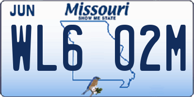 MO license plate WL6O2M
