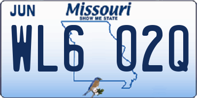 MO license plate WL6O2Q