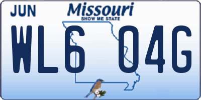 MO license plate WL6O4G