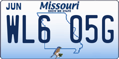 MO license plate WL6O5G