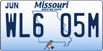 MO license plate WL6O5M