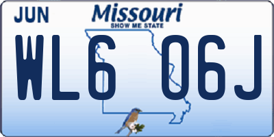 MO license plate WL6O6J