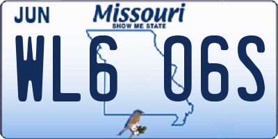 MO license plate WL6O6S