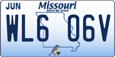 MO license plate WL6O6V