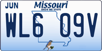 MO license plate WL6O9V