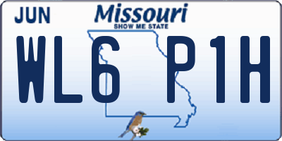 MO license plate WL6P1H