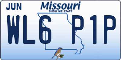 MO license plate WL6P1P