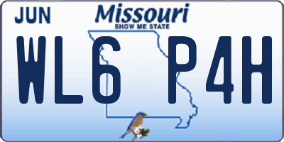 MO license plate WL6P4H