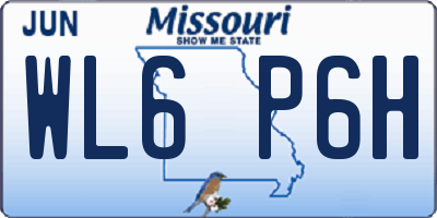 MO license plate WL6P6H