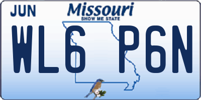 MO license plate WL6P6N