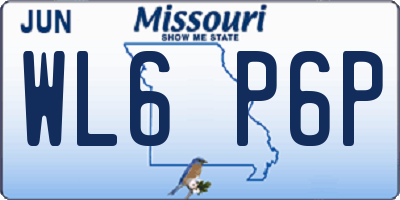 MO license plate WL6P6P