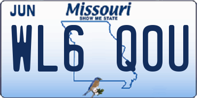 MO license plate WL6Q0U