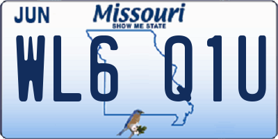 MO license plate WL6Q1U