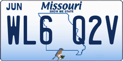 MO license plate WL6Q2V