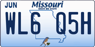 MO license plate WL6Q5H