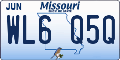 MO license plate WL6Q5Q