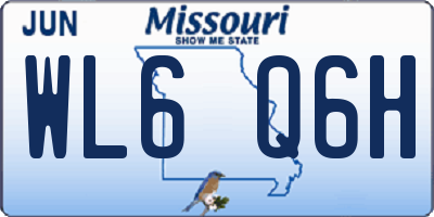 MO license plate WL6Q6H