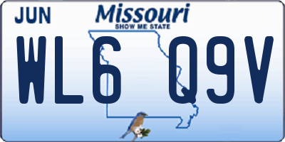 MO license plate WL6Q9V
