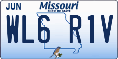 MO license plate WL6R1V
