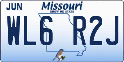 MO license plate WL6R2J